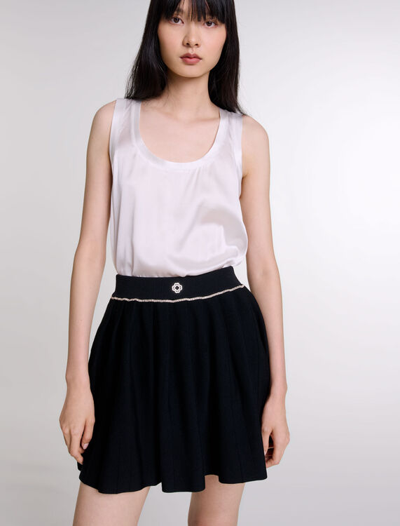 Pleated knit short skirt - Fall-Winter Collection - MAJE