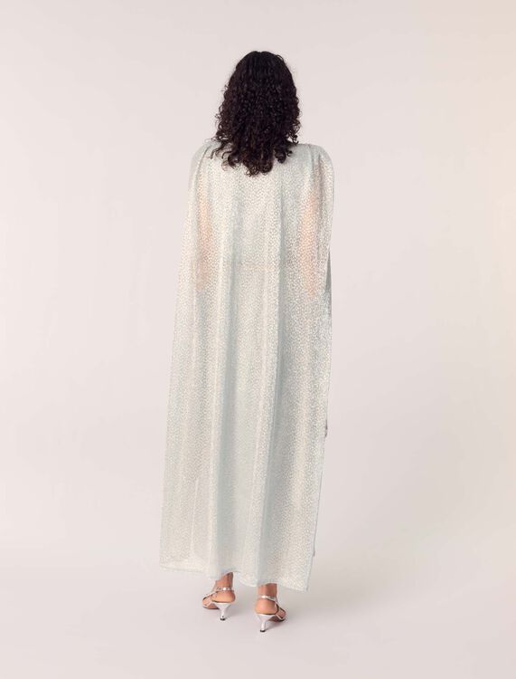 Lurex cape maxi dress - Dresses - MAJE