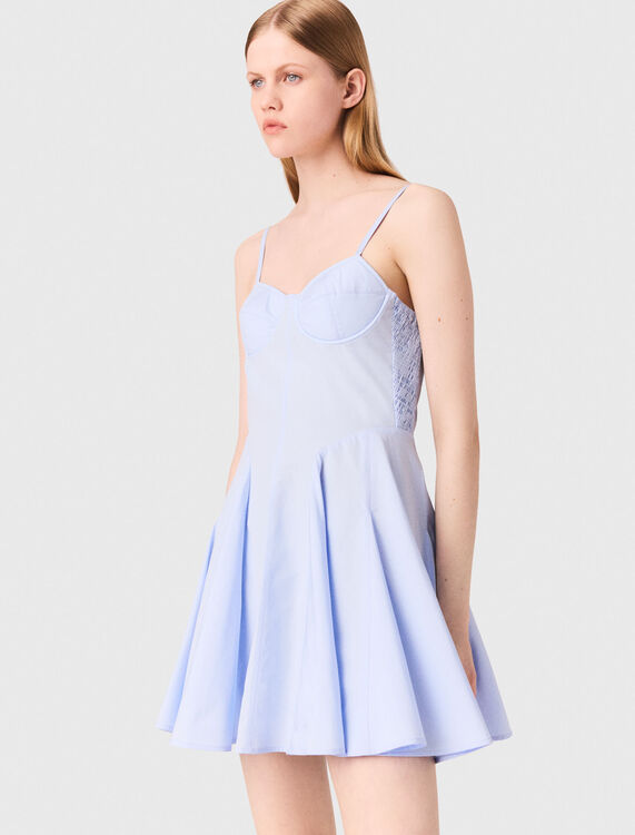 Short cotton flared dress - Dresses - MAJE