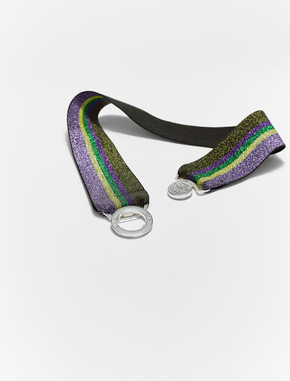 Lurex elastic striped belt - Other Accessories - MAJE