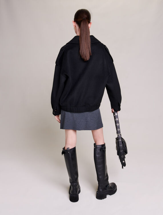 Jacket whool - Coats and Jackets - MAJE