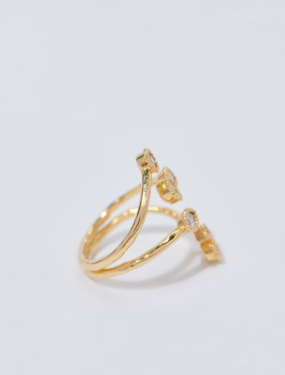 Rhinestone-embellished ring -  - MAJE