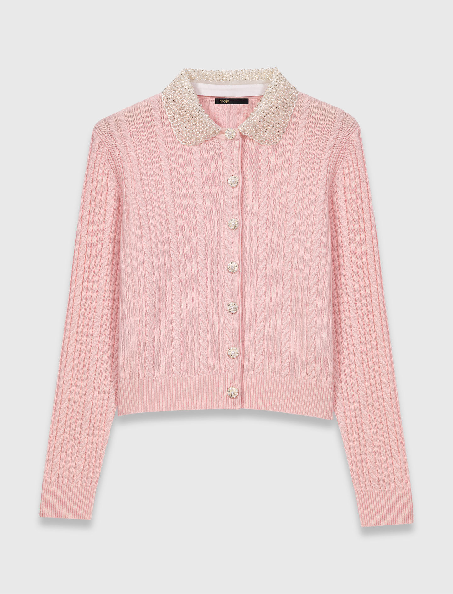 125MINI Cardigan with removable collar - Dresses - Maje.com