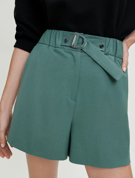 Elasticated tailored shorts - Skirts & Shorts - MAJE