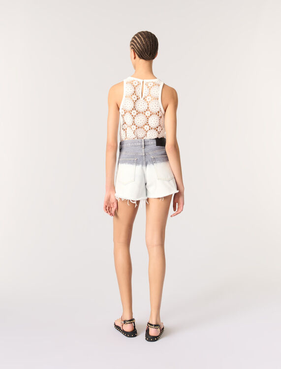 Tie-dye denim shorts - Skirts & Shorts - MAJE