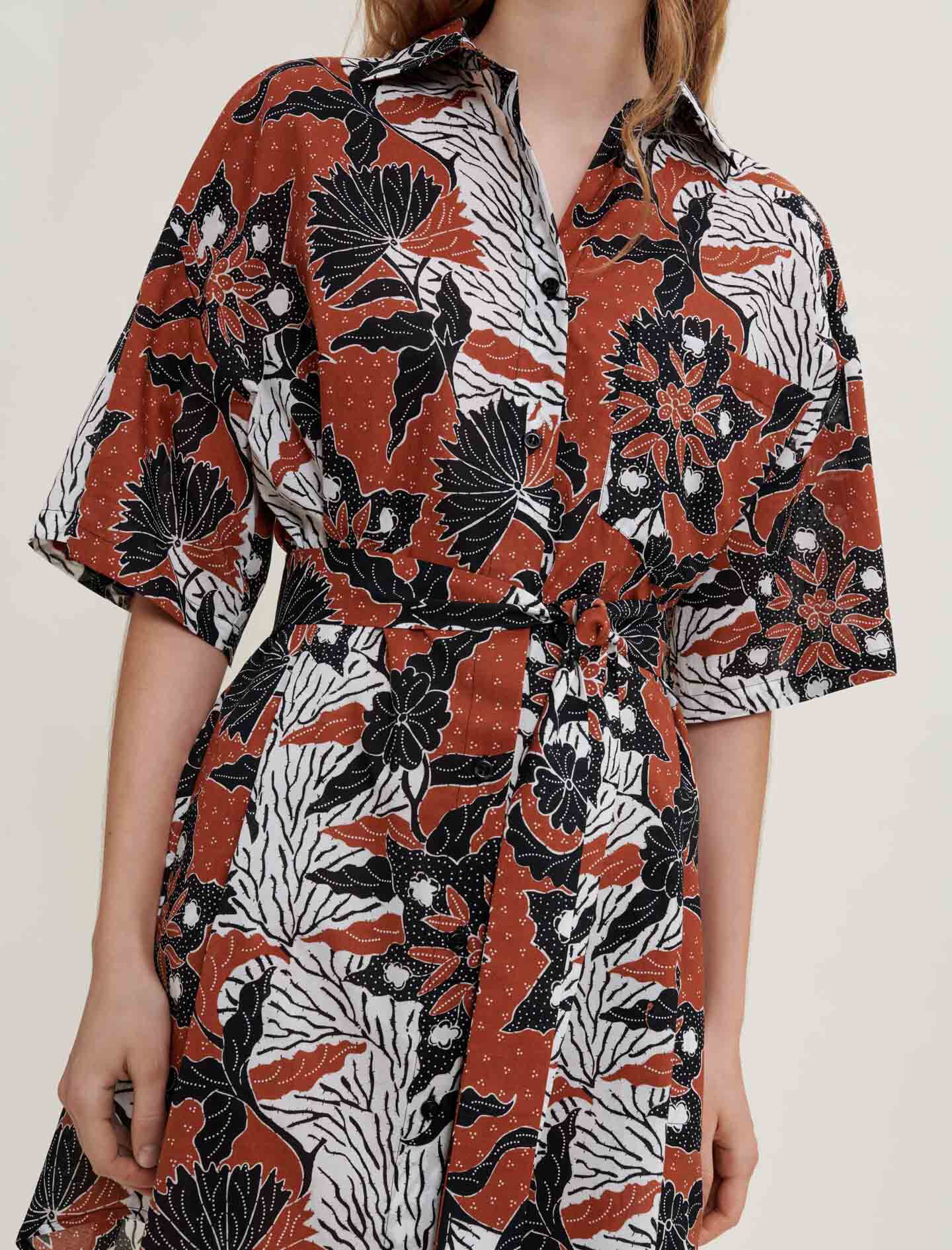 Maje printed cheap shirt dress