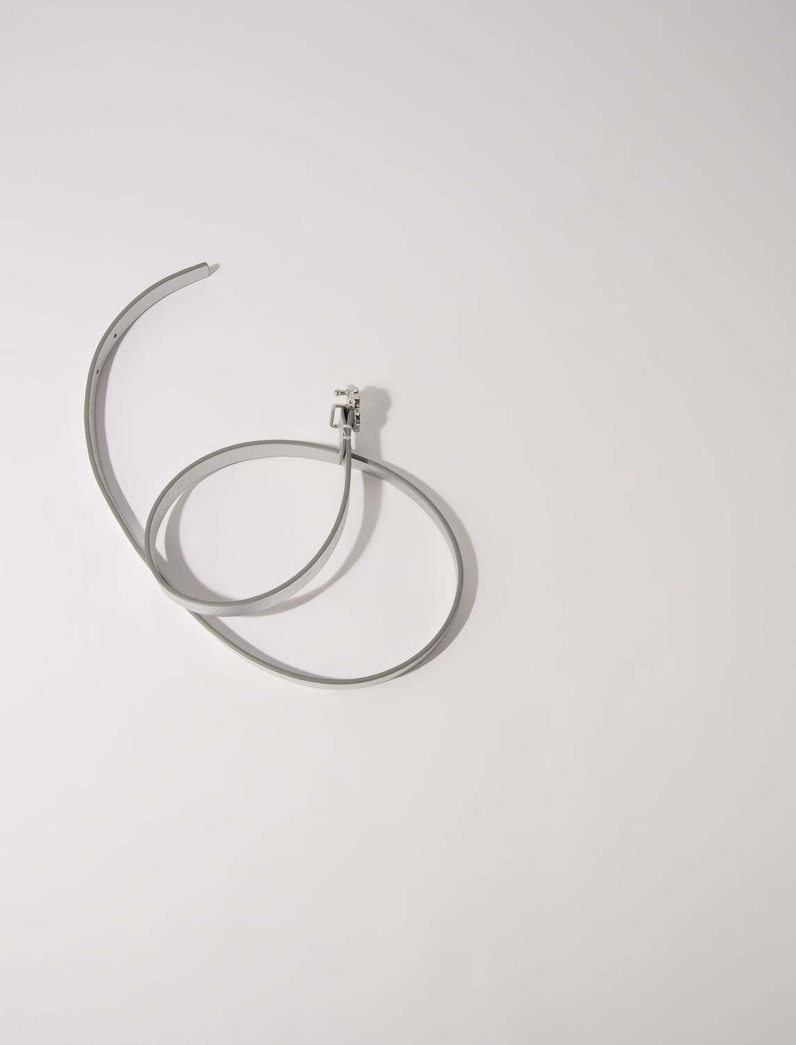 Slim belt with Clover buckle : Belts color Silver