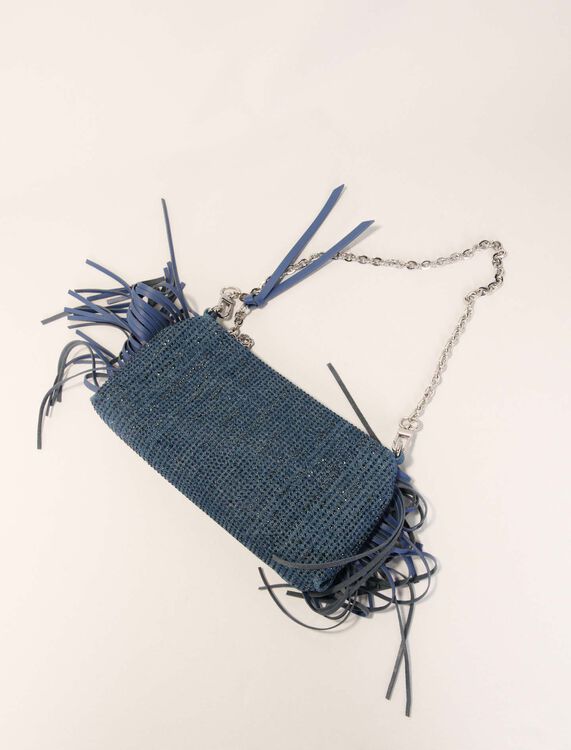 Miss M Pouch denim clutch bag : Other accessories color Blue