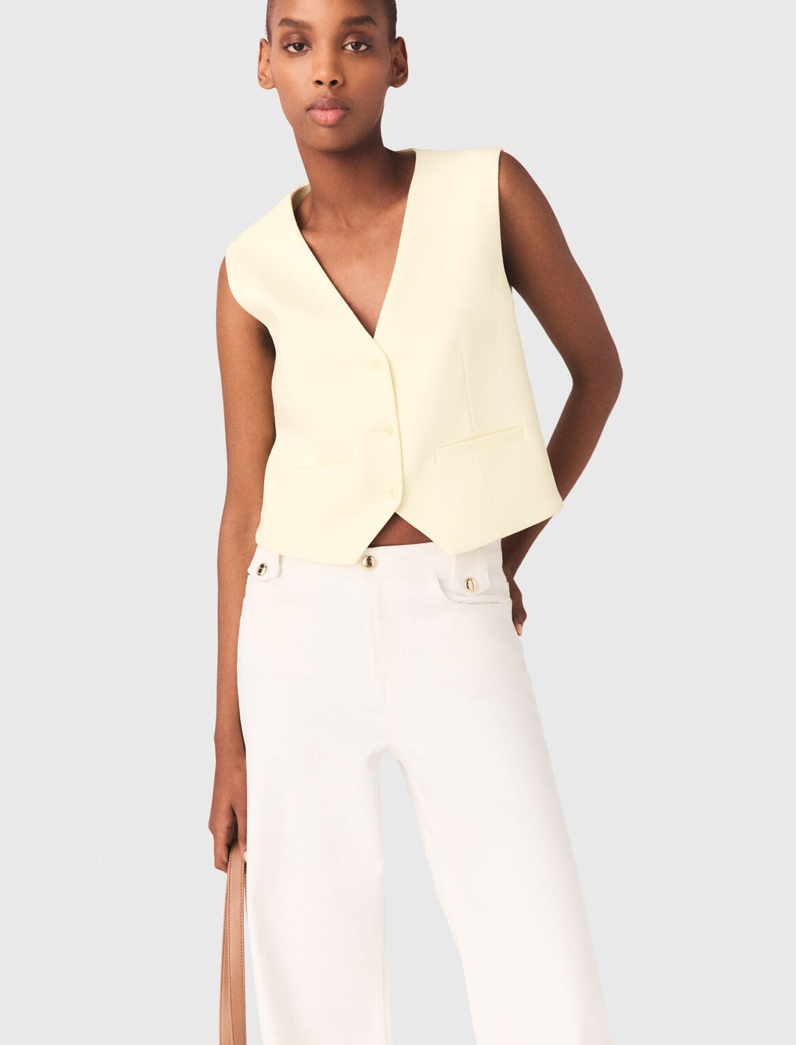 Tailored jacket : Tops color Pale Yellow