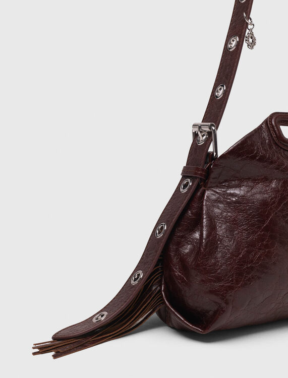 Crackled leather Miss M bag -  - MAJE