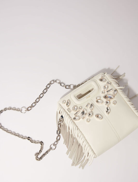 M mini leather bag with diamantés - Fall-Winter Collection - MAJE