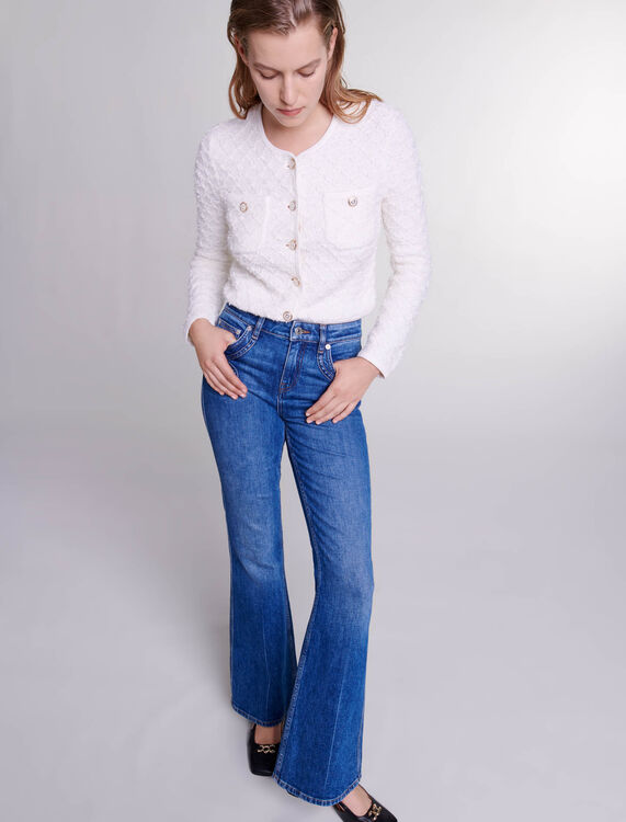 Embroidered flared jeans - Trousers & Jeans - MAJE