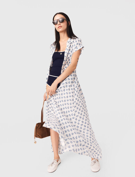 Jacquard print maxi dress - Dresses - MAJE
