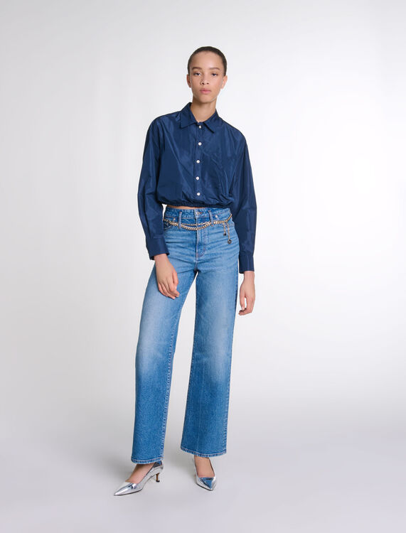 Cropped shirt : Fall-Winter Collection color Navy