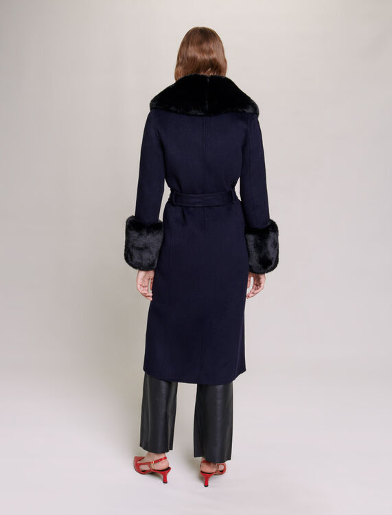 Double-faced faux fur coat - Coats & Jackets - MAJE