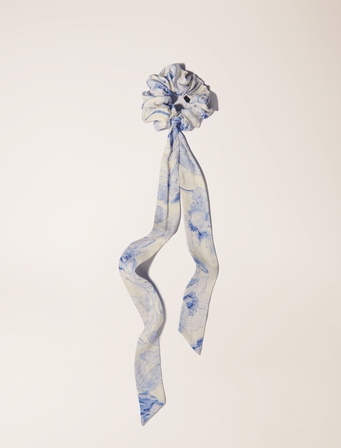 Watercolour theme scrunchie : Scarves and shawls color White/Blue