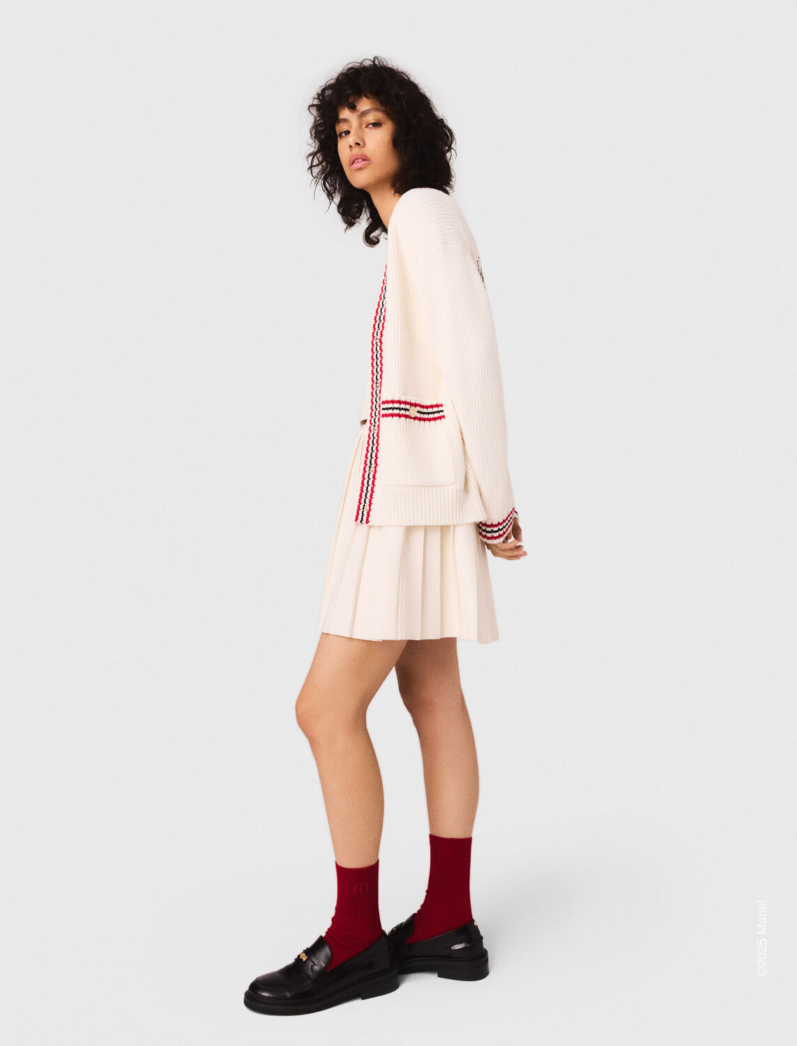 Embroidered longline cardigan - Sweaters & Cardigans - MAJE