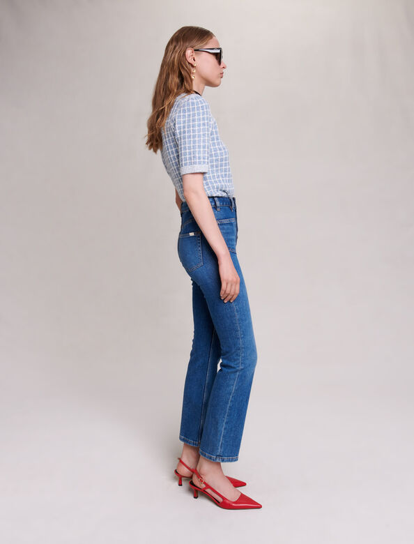 Double-pocket jeans with a slight flare : Trousers & Jeans color Blue