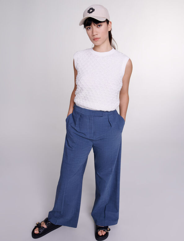 Wide-leg trousers : View All color Petrol Blue
