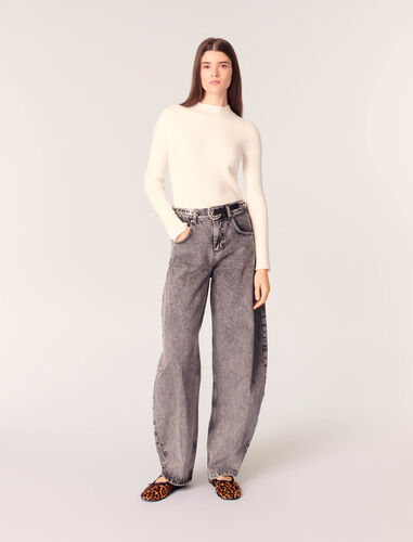 Rib knit jumper : Sweaters & Cardigans color Ecru