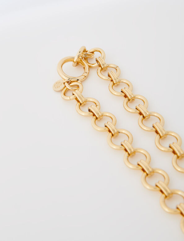 Gold heart necklace : Jewelry color Gold