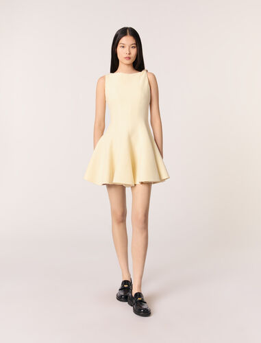 Short tweed dress : Dresses color Yellow