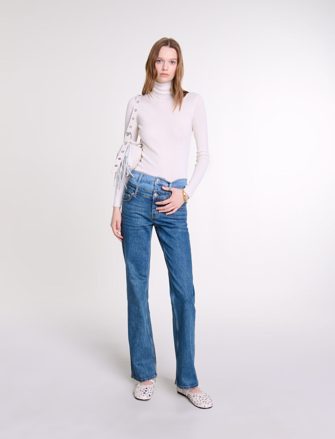 Double waistband jeans - Fall-Winter Collection - MAJE