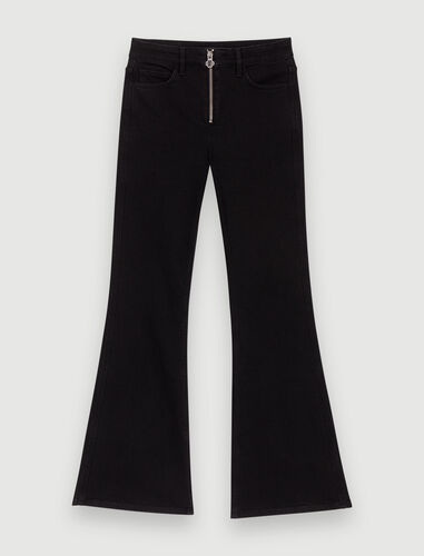 Black flared jeans : Trousers & Jeans color Black