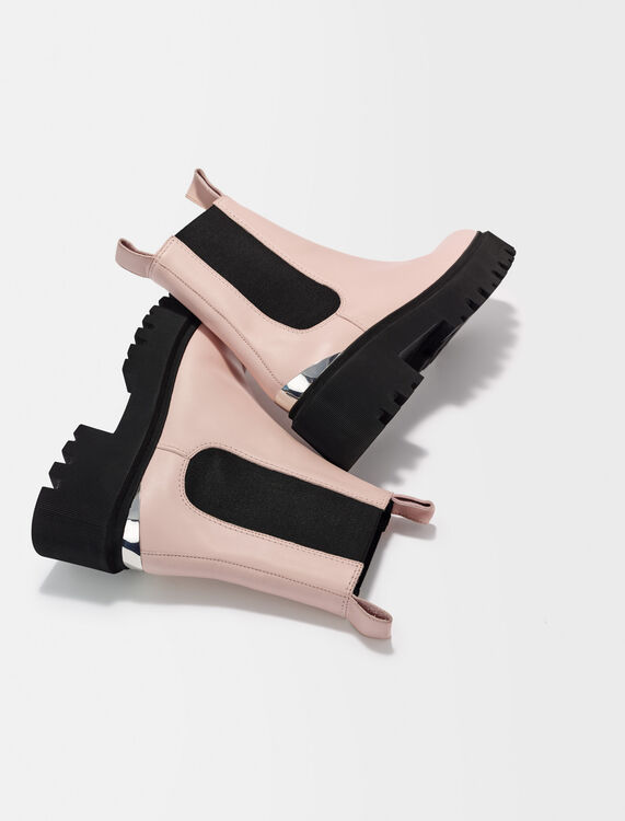 Chelsea boots with platform sole - Booties & Boots - MAJE
