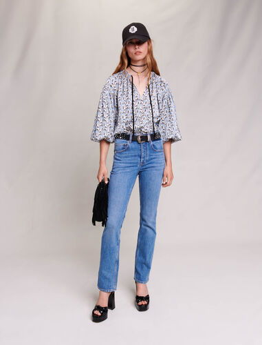 maje : Trousers & Jeans 顏色 蓝色/BLUE