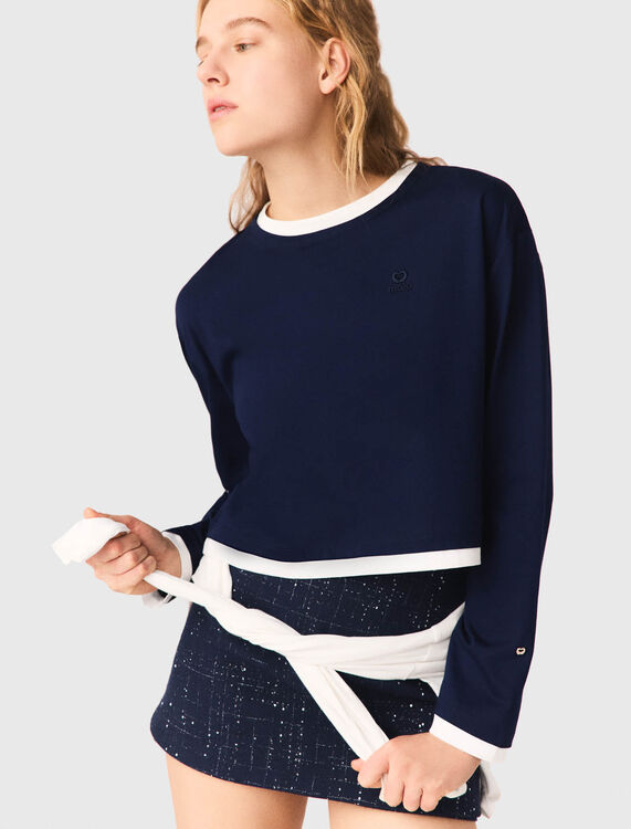 Layered-effect T-shirt - T-Shirts - MAJE