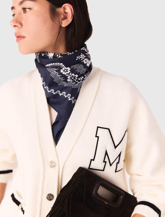 Long cardigan with embroidery - Sweaters & Cardigans - MAJE
