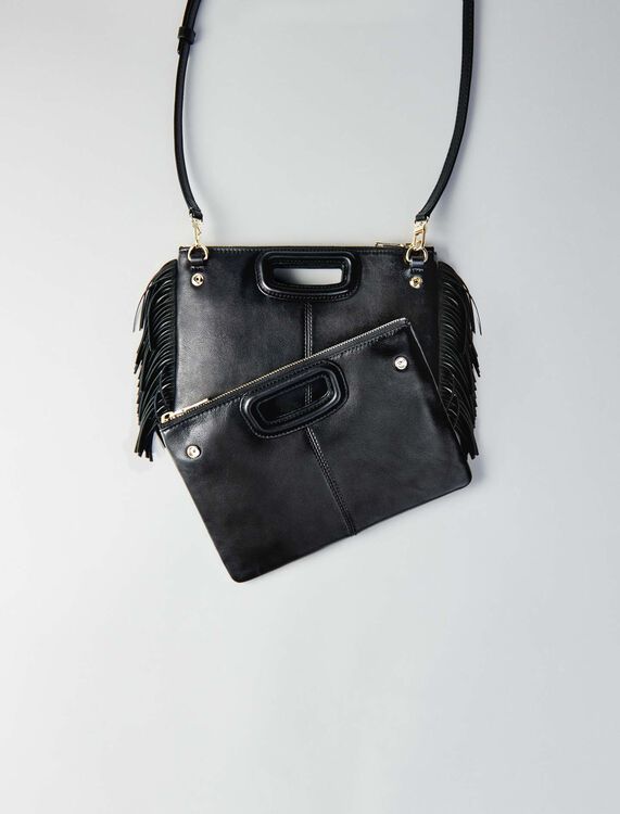 Leather M Duo purse - Bags - MAJE