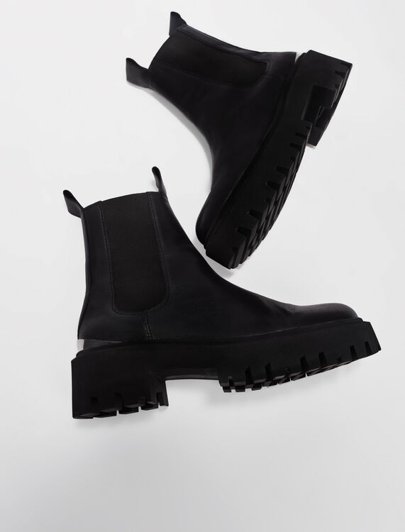 Chelsea boots with platform sole -  - MAJE