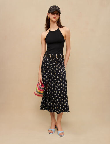 Black halter neck top : Sweaters & Cardigans color Black