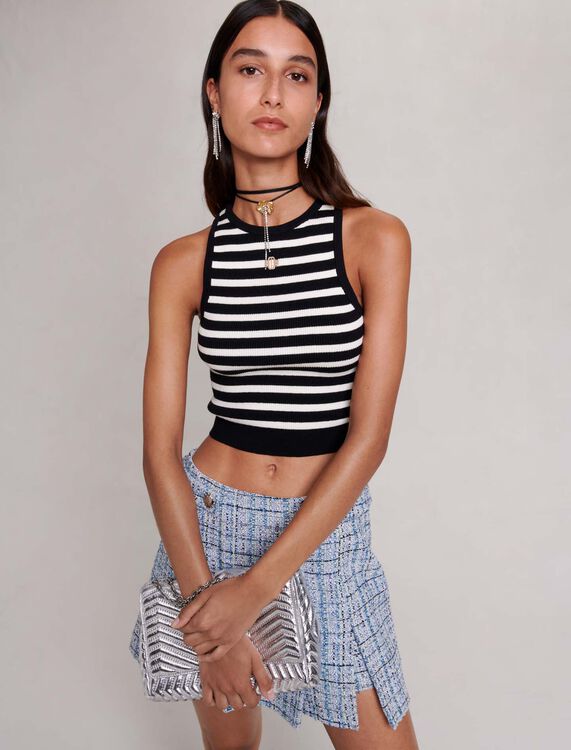 Striped crop top - Fall-Winter Collection - MAJE