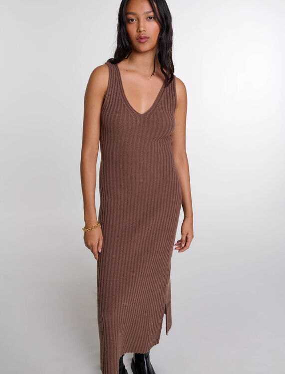 2-in-1 wool maxi dress - Fall-Winter Collection - MAJE