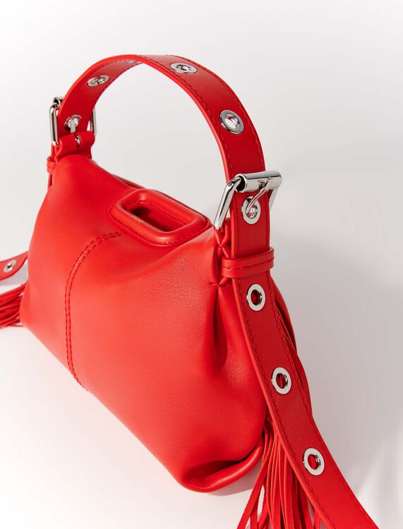 Smooth leather mini Miss M bag -  - MAJE