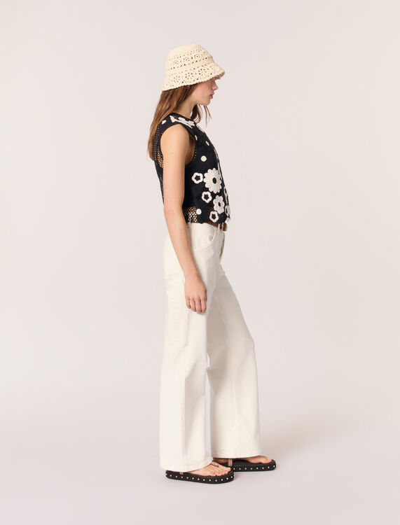 Floral crochet top - Tops - MAJE