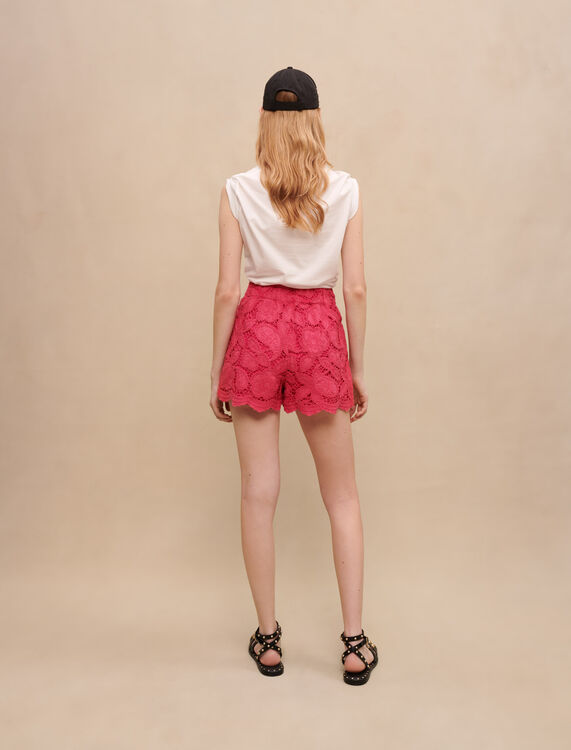 Openwork embroidered shorts - Skirts & Shorts - MAJE