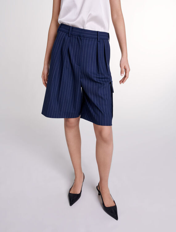 Striped Bermuda shorts - Fall-Winter Collection - MAJE
