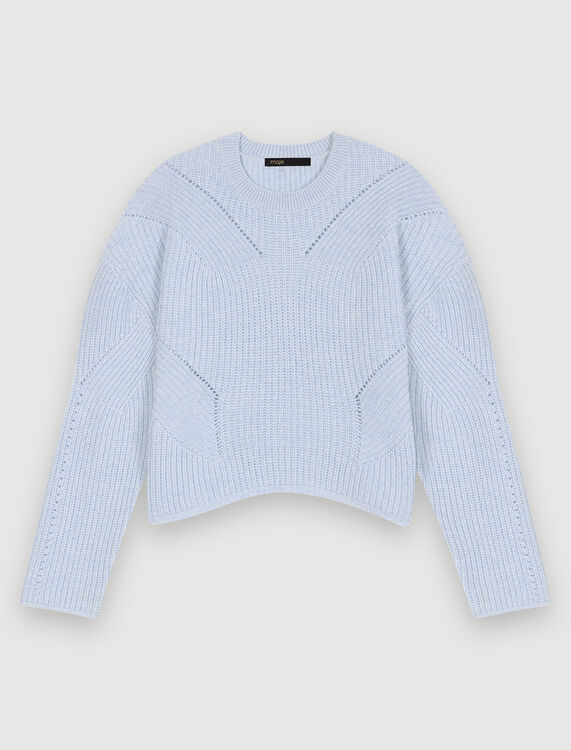 Cropped ribbed jumper - Cardigans & Sweaters - MAJE