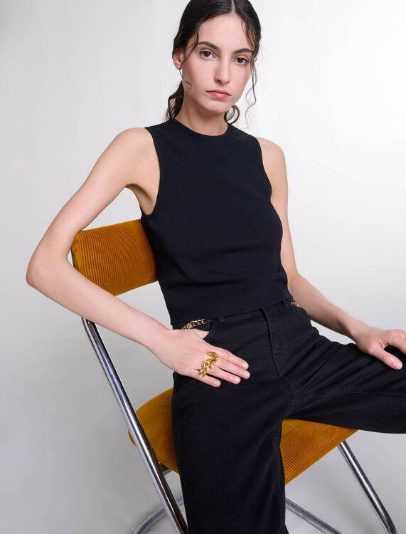 Knit crop top - Fall-Winter Collection - MAJE