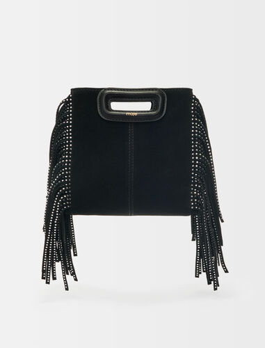 Black suede Mini M bag : M Bag color Black