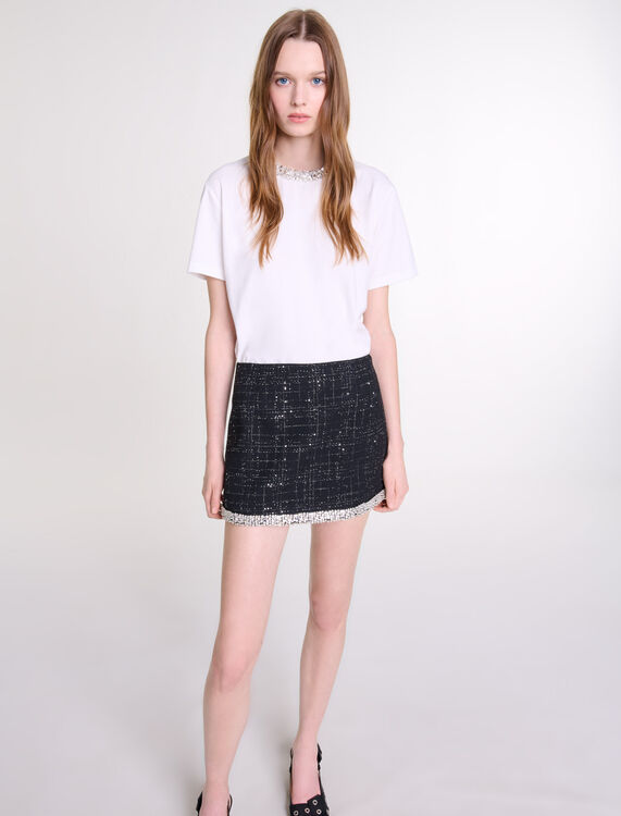 Sequinned skort - Skirts & Shorts - MAJE