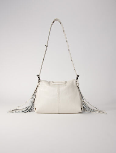 Crackle leather mini Miss M bag : Accessories color White