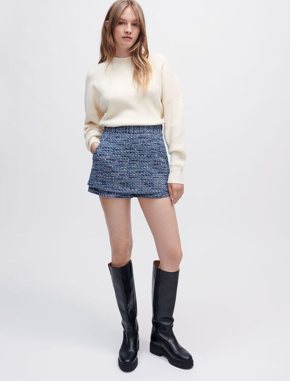 Tweed skirt-style shorts - Skirts & Shorts - MAJE