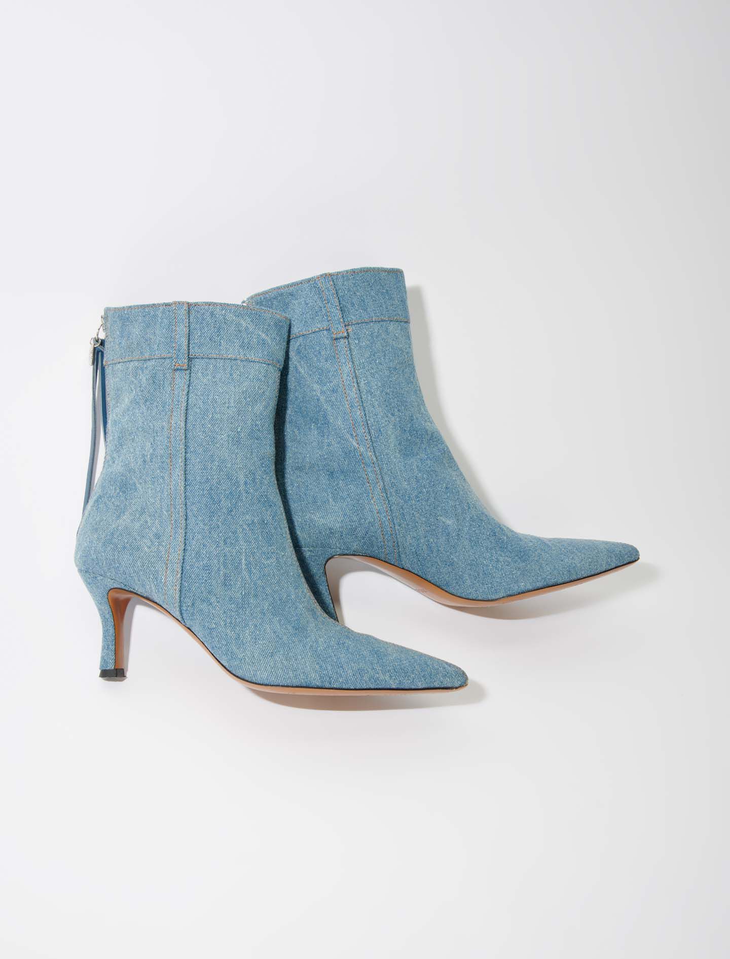 123FAYMONDENIM Denim boots with pointed toe