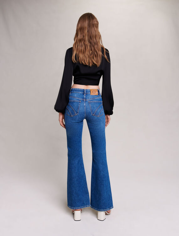 Embroidered flared jeans - Trousers & Jeans - MAJE