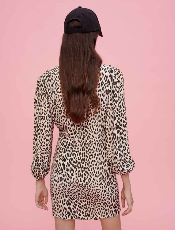Leopard-print viscose dress - Dresses - MAJE